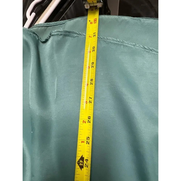 Zara Green Satin Effect Wrap Dress Size Small Coctail Wedding - Picture 9 of 9